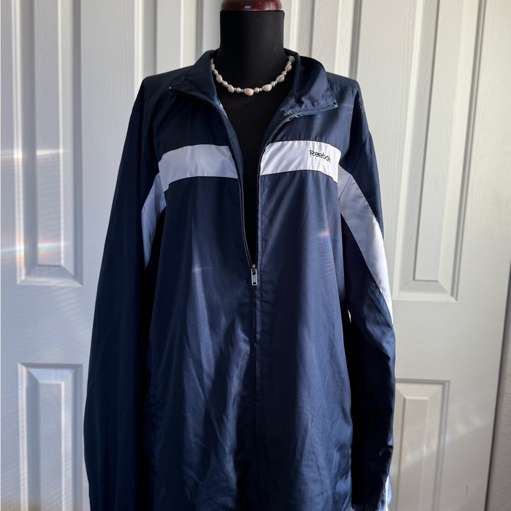 Reebok Blue and White Jacket